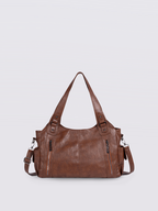 Handtasche mit Reißverschlusstaschen und abnehmbarem Trageriemen