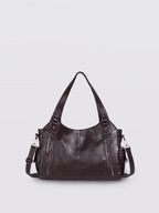 Handtasche mit Reißverschlusstaschen und abnehmbarem Trageriemen
