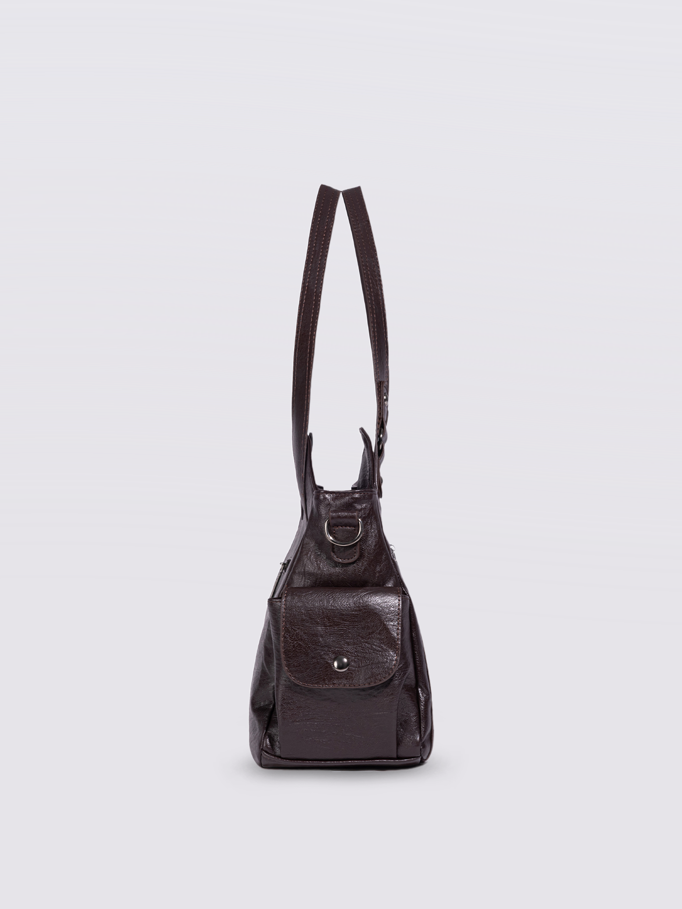Handtasche mit Reißverschlusstaschen und abnehmbarem Trageriemen