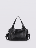 Handtasche mit Reißverschlusstaschen und abnehmbarem Trageriemen