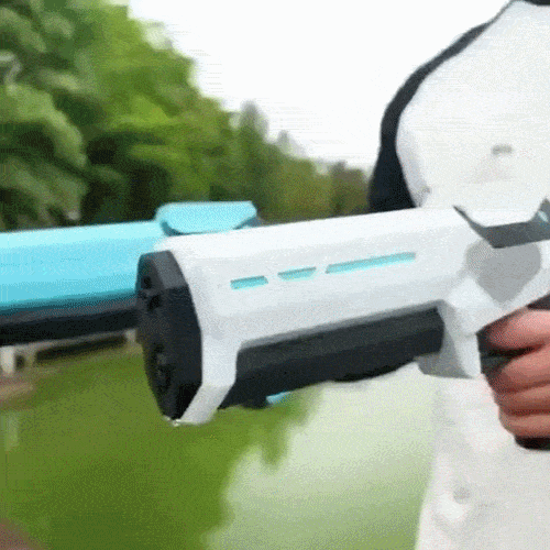 Elektrische Wasserpistole 1L Tank — Vollautomatisch, 10m Reichweite, Lithium-Akku