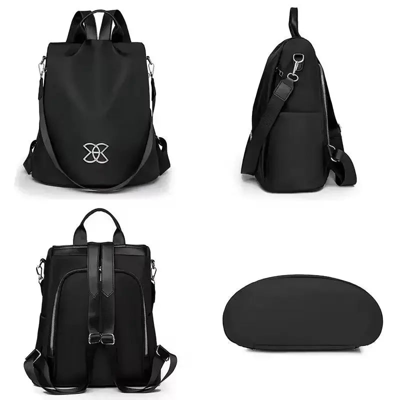 Anti-Diebstahl Rucksack – 3 Trageoptionen, wasserabweisend, Braun & Schwarz