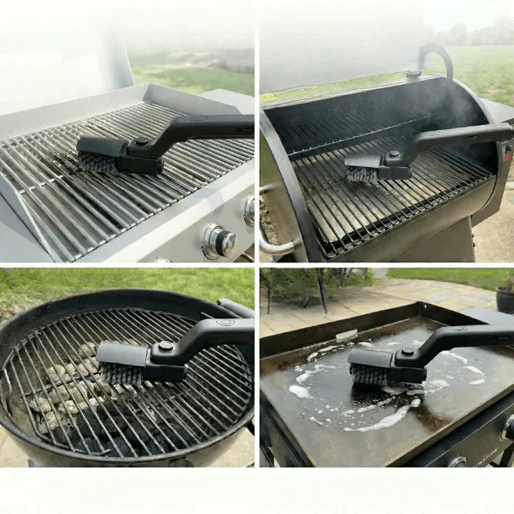 Elektrische Grillbürste – Akku-betrieben, Rotierender Kopf, Kein Schrubben