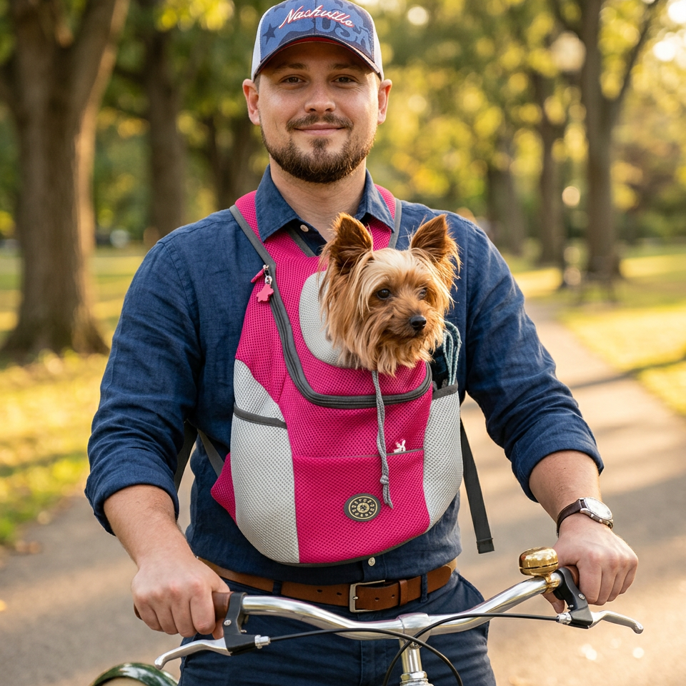 Front-Carrier Dog Backpack — Breathable & Padded, Up to 10 kg