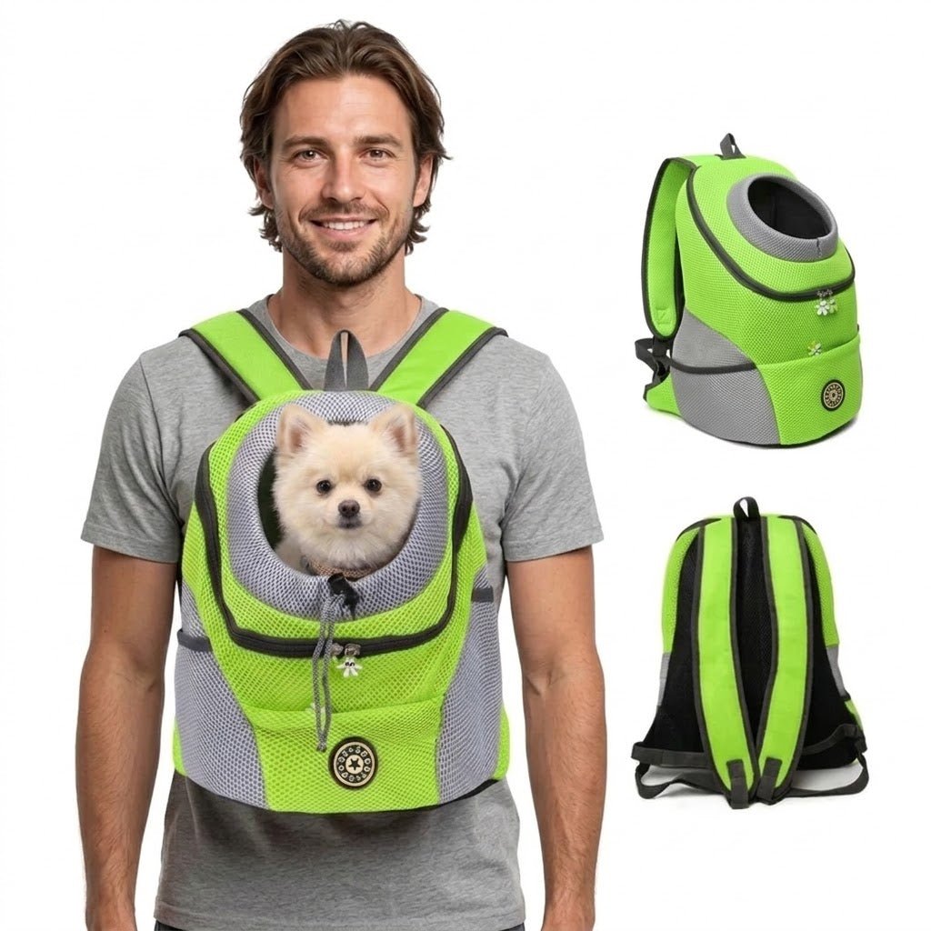 Front-Carrier Dog Backpack — Breathable & Padded, Up to 10 kg