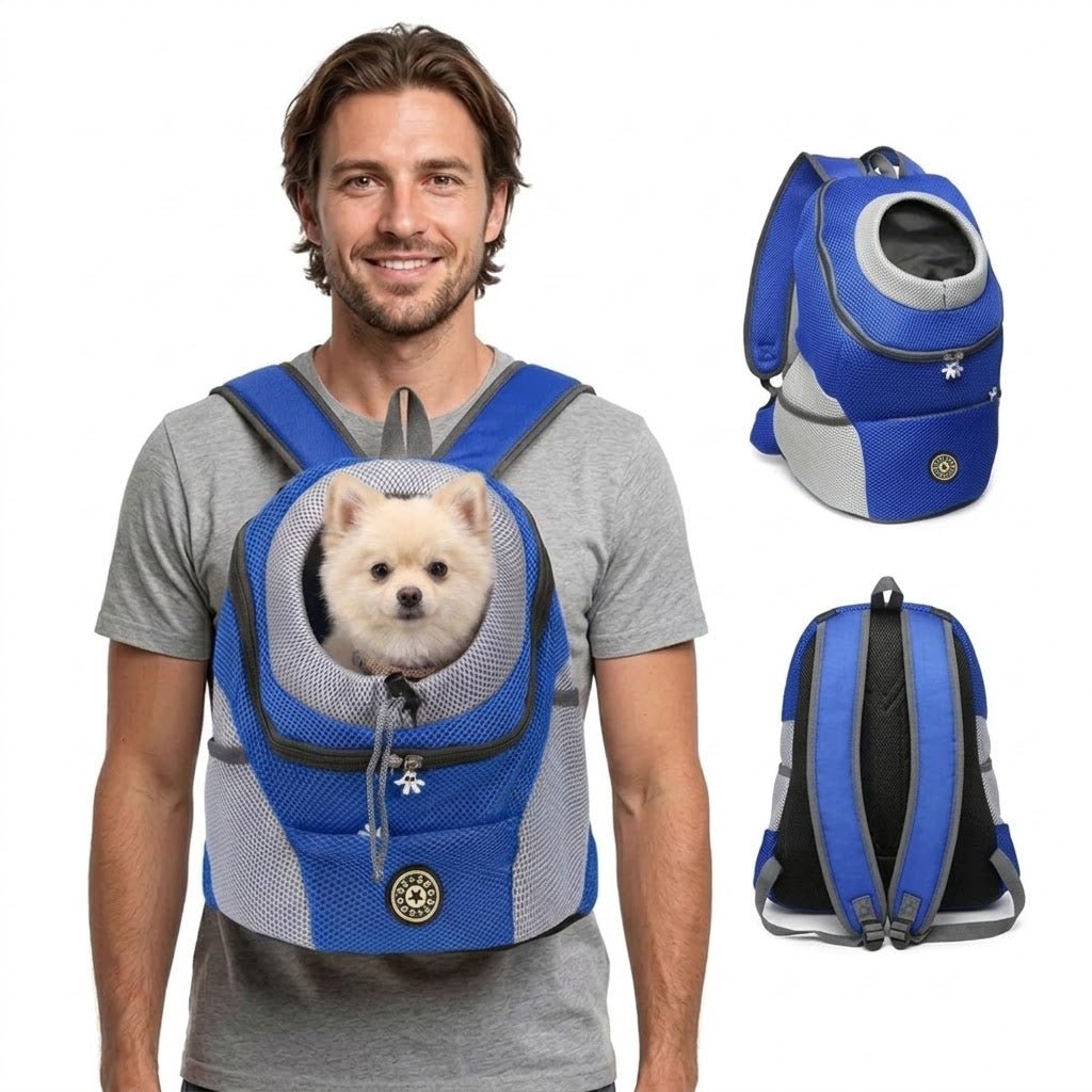 Front-Carrier Dog Backpack — Breathable & Padded, Up to 10 kg
