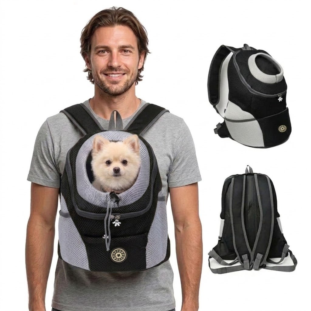 Front-Carrier Dog Backpack — Breathable & Padded, Up to 10 kg