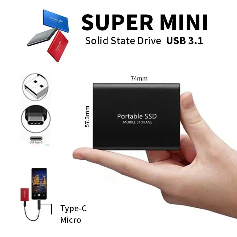 External SSD 128 GB with USB-C