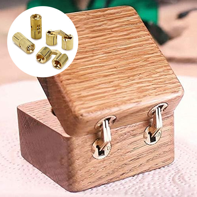 Verdeckte Scharniere Messing – Unsichtbare Zylinderscharniere - 4er-Set