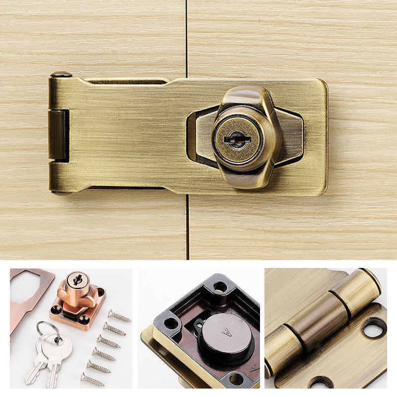 Door lock with hinge bolt and 2 keys
