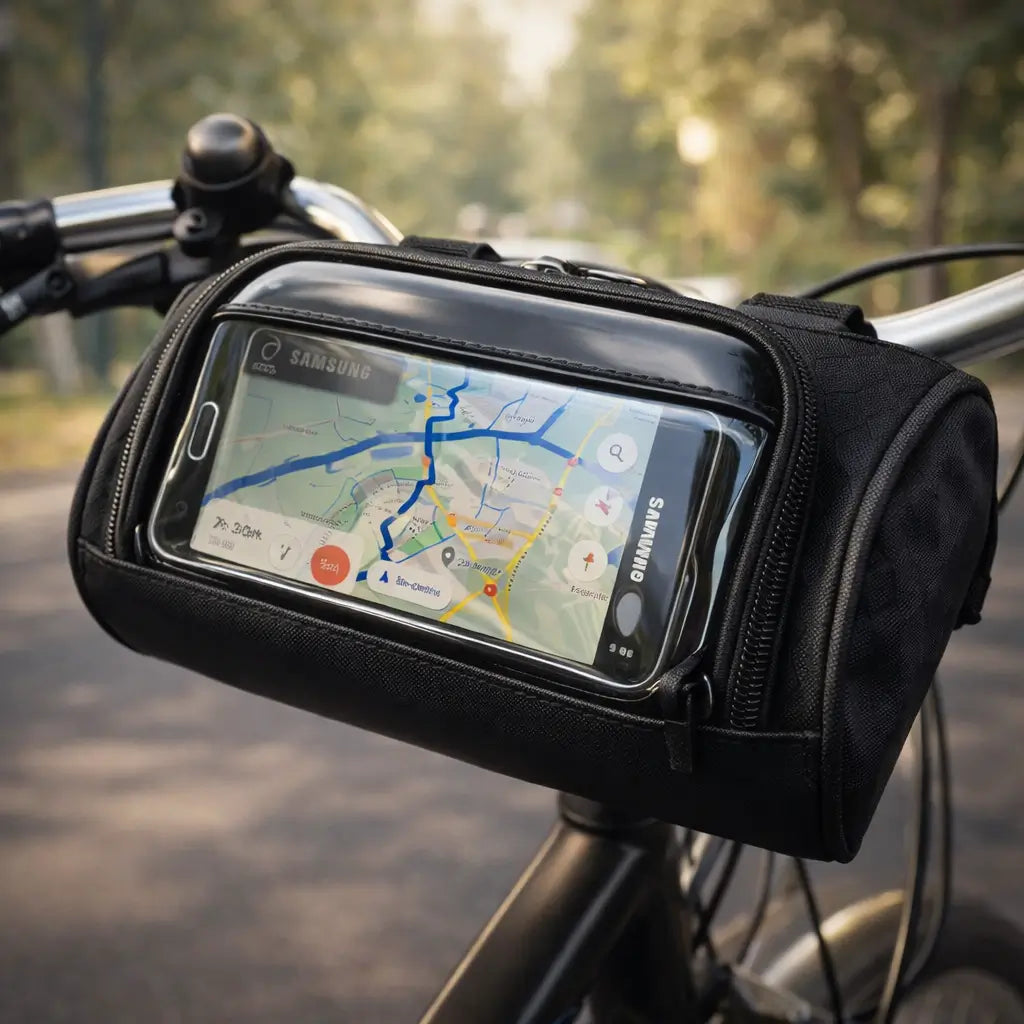Fahrradlenkertasche mit Touchscreen-Fenster