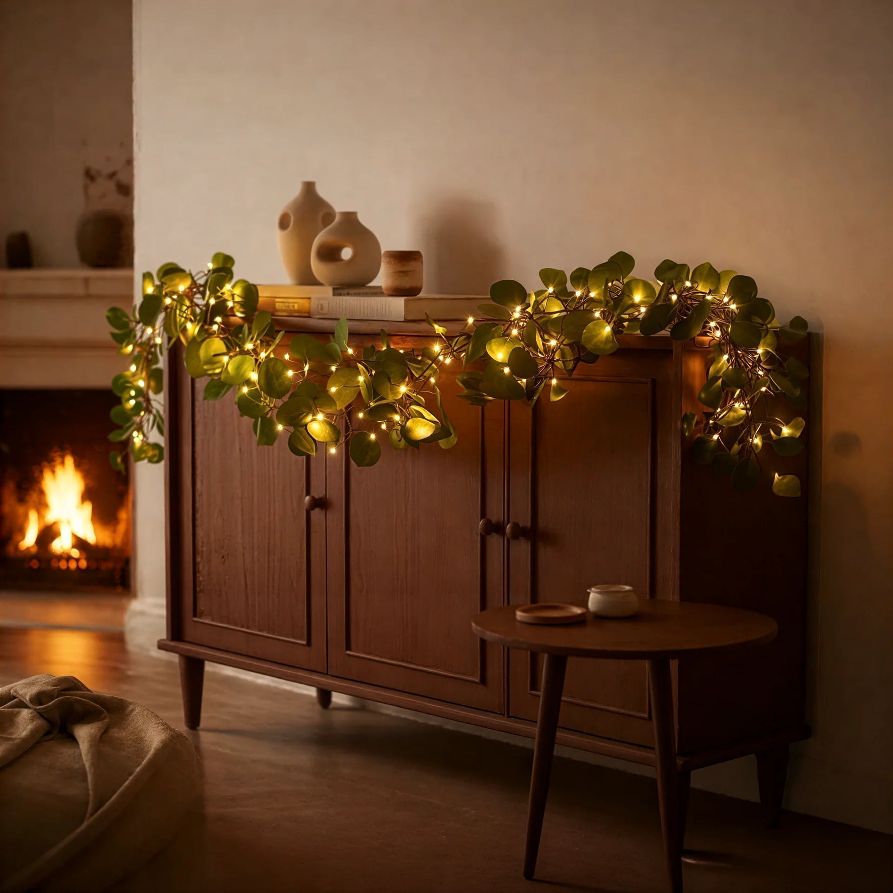 LED-Lichterkette Olivenzweig mit warmweißen Lichtern