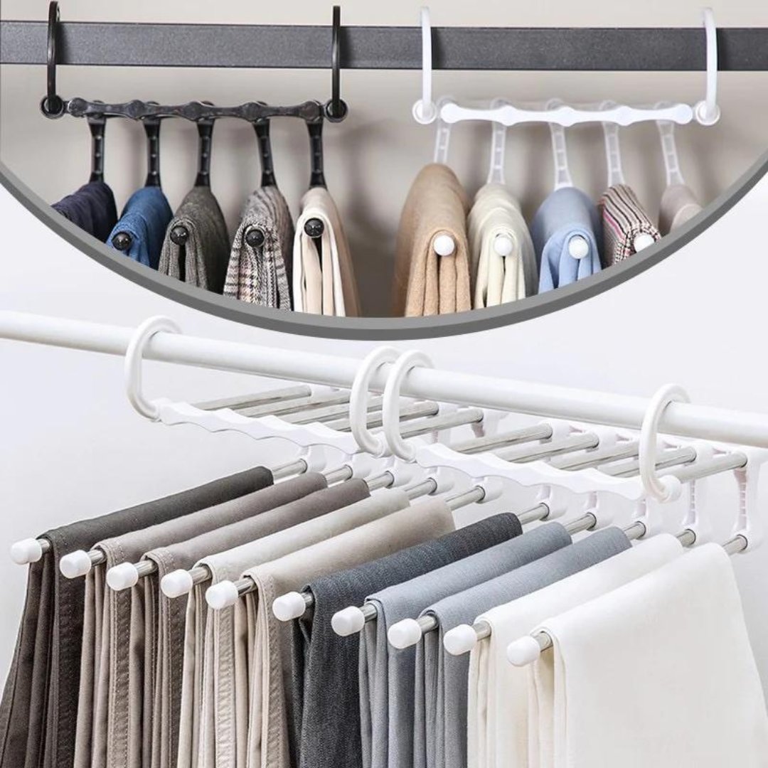 Opvouwbare Kleerhanger 5-in-1 Edelstaal
