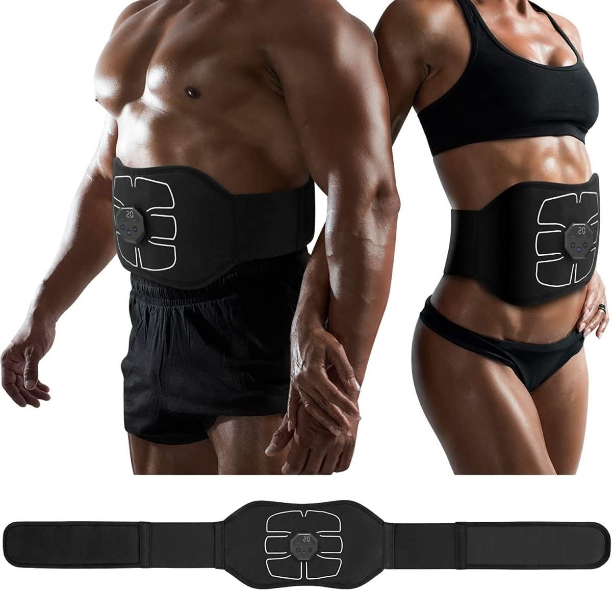 EMS-Bauchgürtel – 6 Trainingsmodi, USB-aufladbar