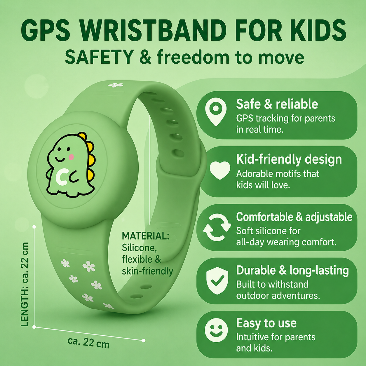 GPS Kinderarmband mit Standortverfolgung – Verstellbar