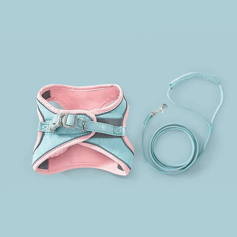 Cat harness with leash – Comfortable fit with reflective safety stripes