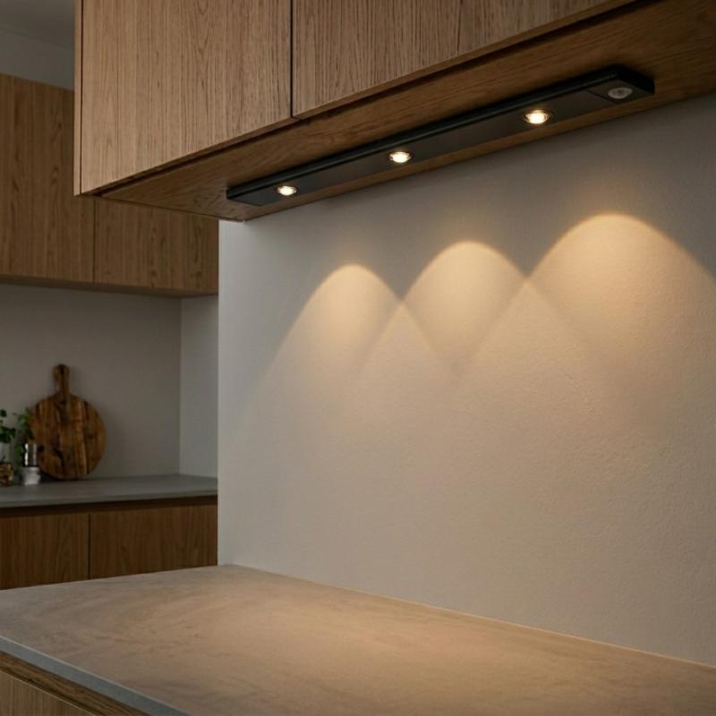 LED-Schrankleuchte Kabellos – Bewegungsmelder, 3 Lichtfarben, magnetisch, 20 & 40 cm
