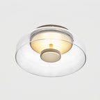 LED Deckenleuchte Glas flach, 9,5 cm hoch, Ø 23 cm, 900 lm, 17 W