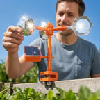 Solar-Vogelabwehr 360° mit Sound & Ultraschall, orange