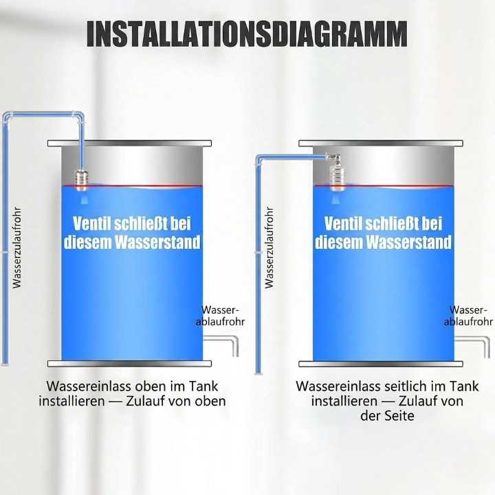 Automatic float valve – stainless steel, without electricity