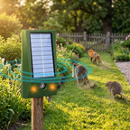 Solar-Tiervertreiber mit Ultraschall & LED-Blitz – Schutz bis 600 m², wetterfest