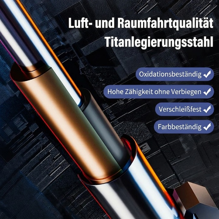 Telescopic steel baton — automatically extends to 53 cm at the push of a button