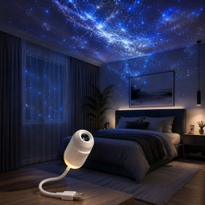 Galaxy Projektor mit Nachtlicht – 2-in-1 LED Sternenhimmel