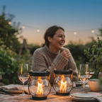 Solar-Flammenlaterne mit echtem Flackereffekt | 2er-Set