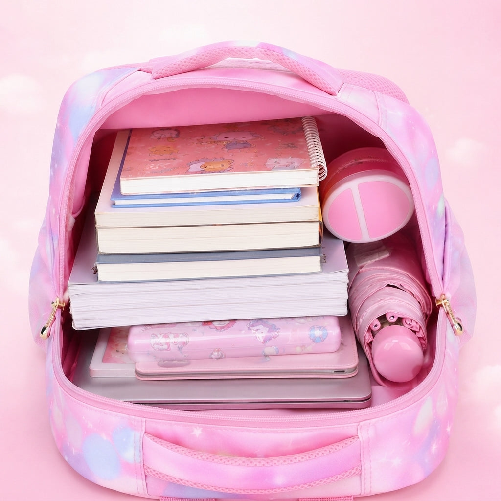 Kawaii Kinder-Rucksack für Mädchen mit mehreren Fächern