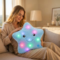 Leucht-Stern-Kissen mit LED-Licht
