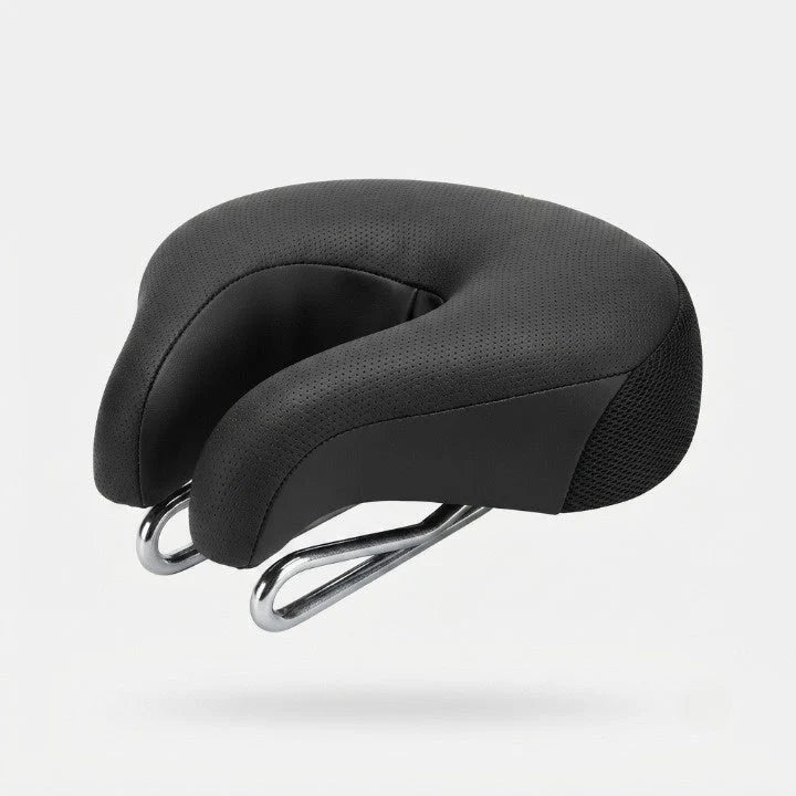 Ergonomischer Fahrradsattel noselos – breite Sitzfläche mit Federdämpfung