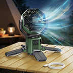 Camping-Ventilator mit LED-Licht und Solar-Powerbank