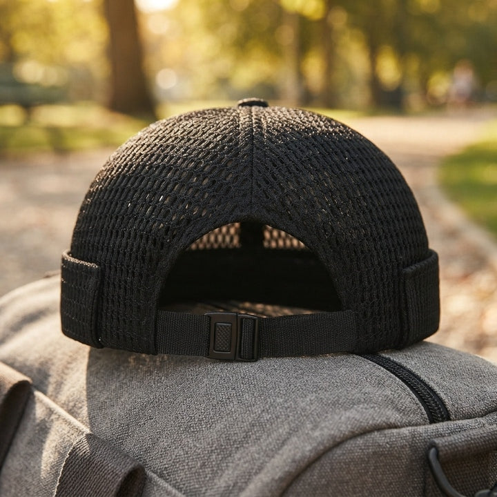 Mesh-Cap atmungsaktiv mit Schnallenverschluss, 55–60 cm verstellbar, 42 g – für Sport, Laufen und Alltag
