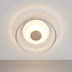 LED Deckenleuchte Glas flach, 9,5 cm hoch, Ø 23 cm, 900 lm, 17 W