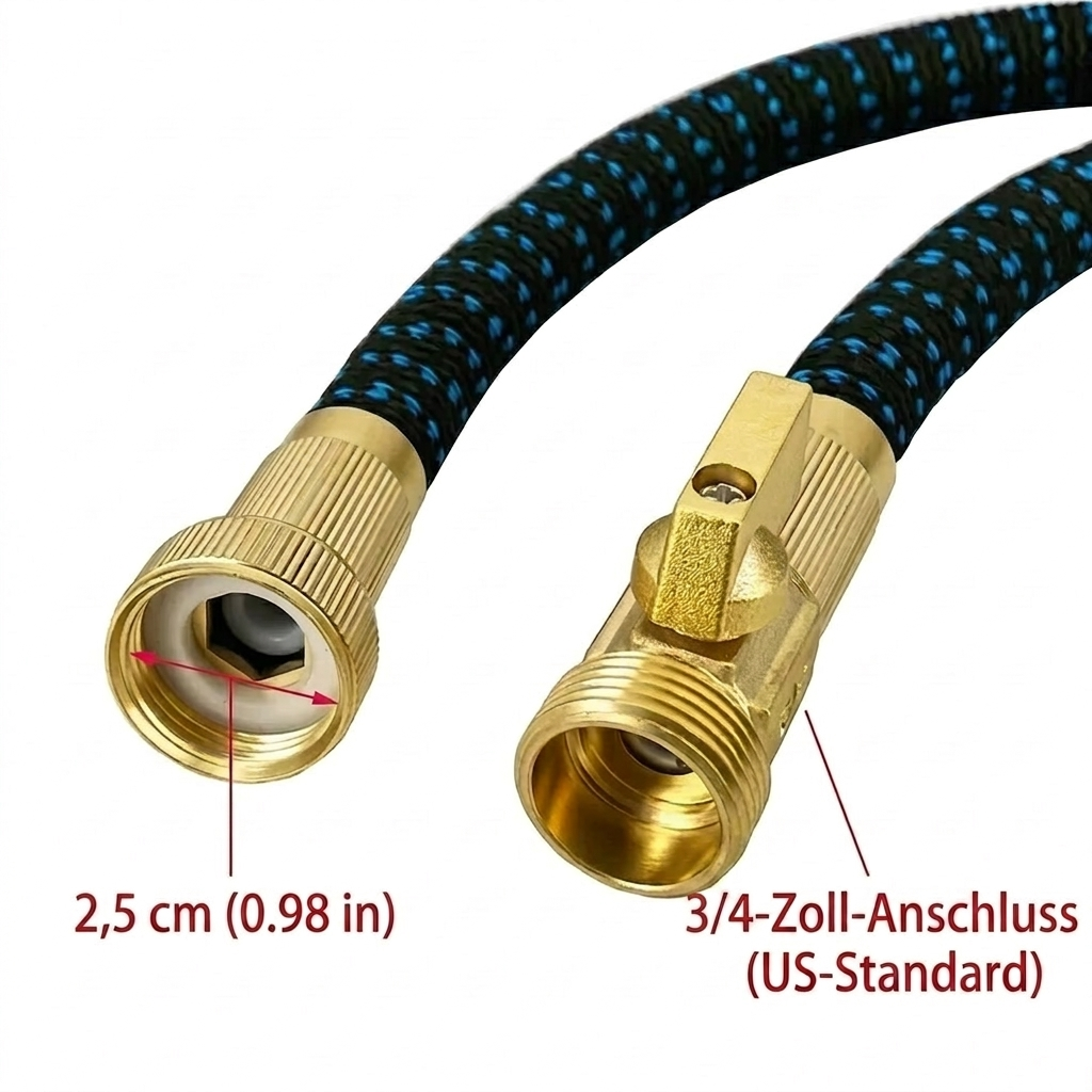 Expandable garden hose with high-pressure spray gun – Expands to 3 times its length