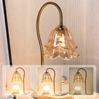 Kerzenwärmer-Lampe Maiglöckchen mit Glasschirm