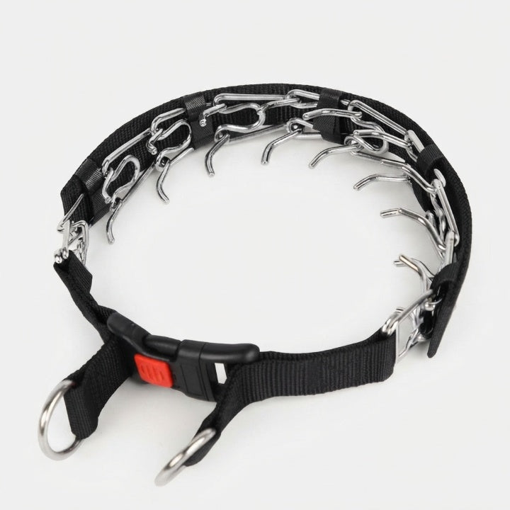 Hundetraining Halsband mit Schnellverschluss und Chromkette