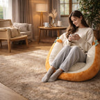 Sitzsack Plüsch mit Tiermotiv – weicher Bodensessel