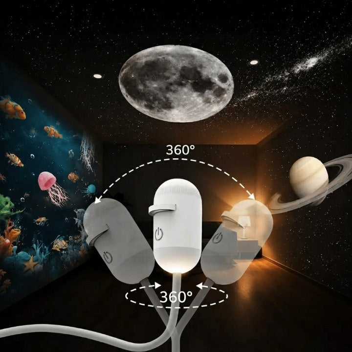 Galaxy Projektor mit Nachtlicht – 2-in-1 LED Sternenhimmel
