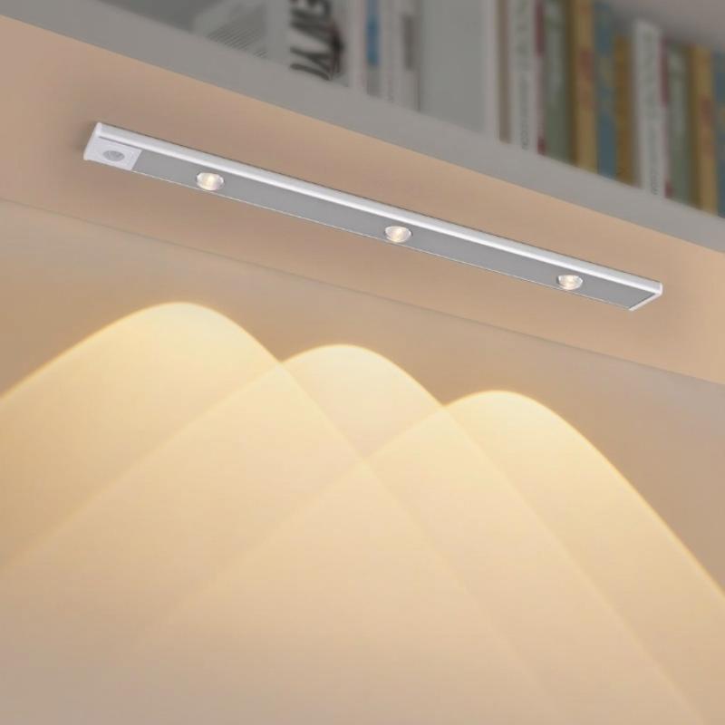 LED-Schrankleuchte Kabellos – Bewegungsmelder, 3 Lichtfarben, magnetisch, 20 & 40 cm
