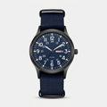 Herrenuhr im Military-Stil mit NATO-Armband, 4,2 cm, 24-Stunden-Anzeige