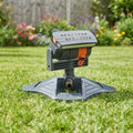 Oscillating lawn sprinkler with 16 turbine nozzles