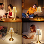 Akku-Tischlampe Retro-Design mit Touch-Dimmer