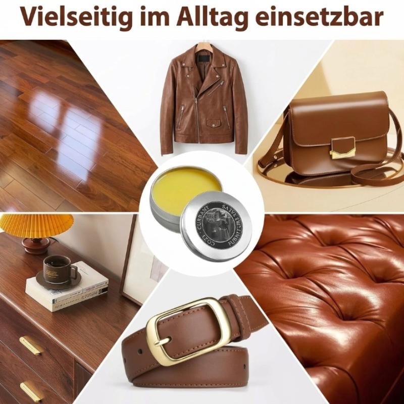 Lederpflege-Set – Balsam & Auftragspinsel für Möbel, Schuhe & Autositze