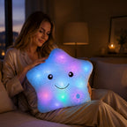 Leucht-Stern-Kissen mit LED-Licht
