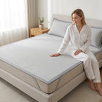 Cooling Mattress Protector Set – Ice Silk Fiber, 5 Sizes, Washable