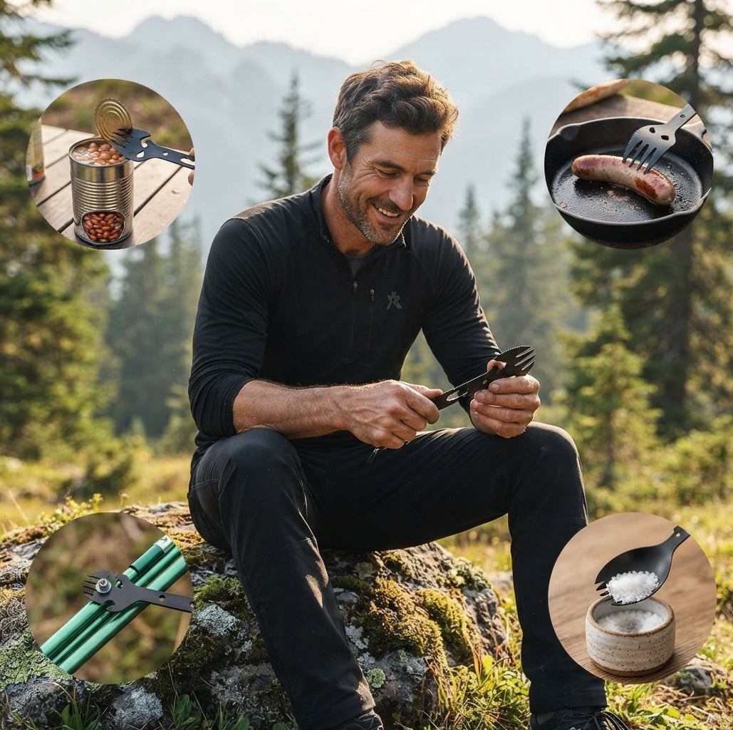 Survival-Set 13-teilig mit Kompass und Multitool