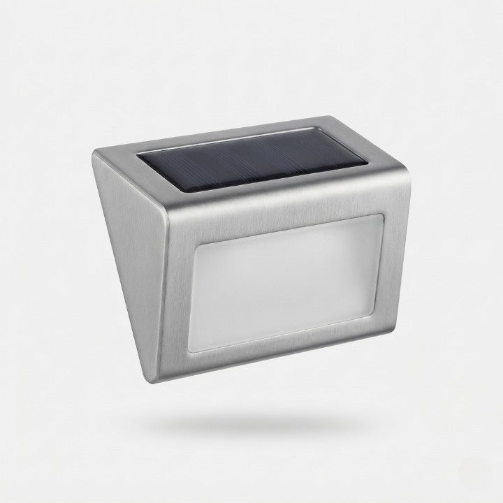 Solar-Wandleuchten 6er-Set – Edelstahl, wetterfest, automatisch