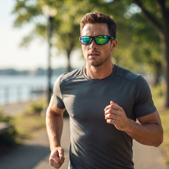 Polarized sports sunglasses with UV400 protection, lightweight and glare-free, 6 colors - for outdoor activities, cycling and the beach