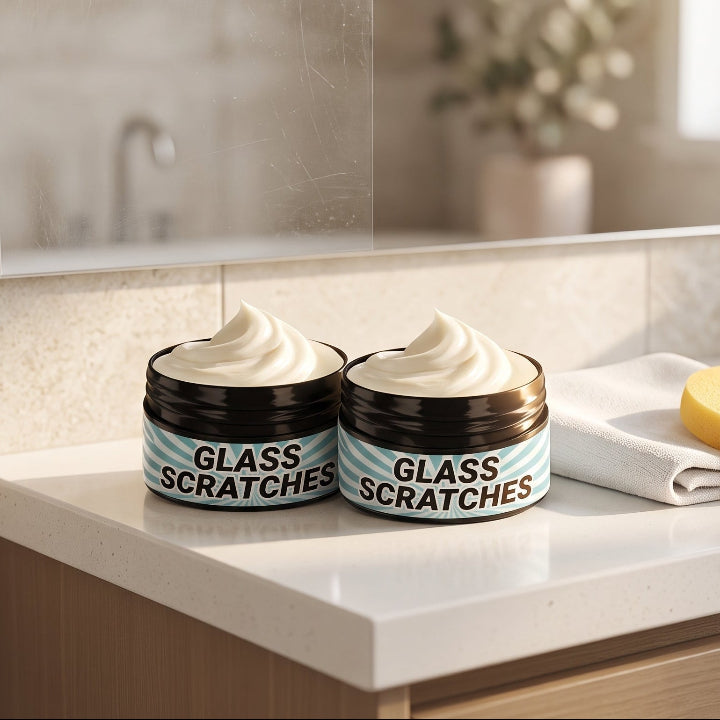 Scratch polishing cream for glass & acrylic, 2 x 30 g, for windows and cars